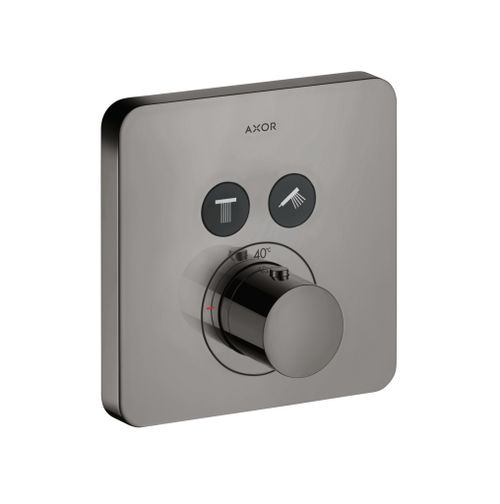 AXOR-HG-AXOR-ShowerSolutions-Thermostat-Unterputz-softsquare-fuer-2-Verbraucher-Polished-Black-Chrome-36707330 gallery number 1